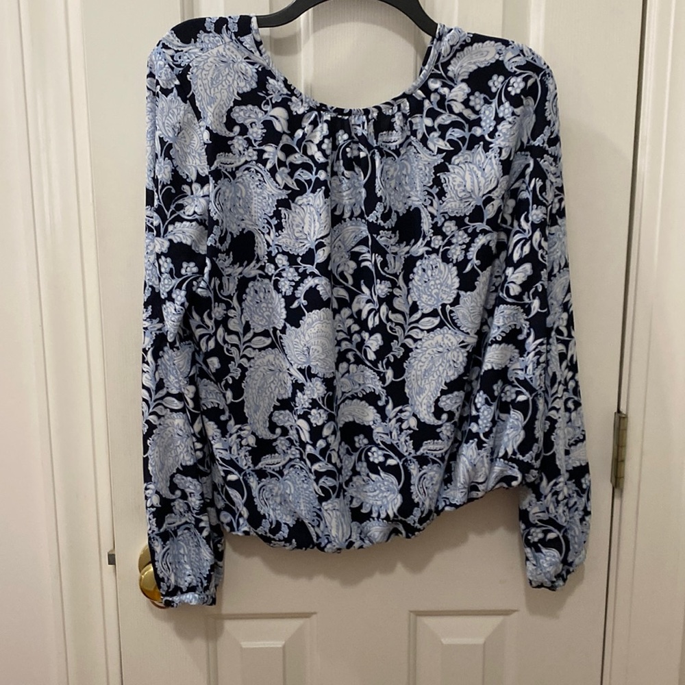 Tommy Hilfiger shirt blue on blue print size medium